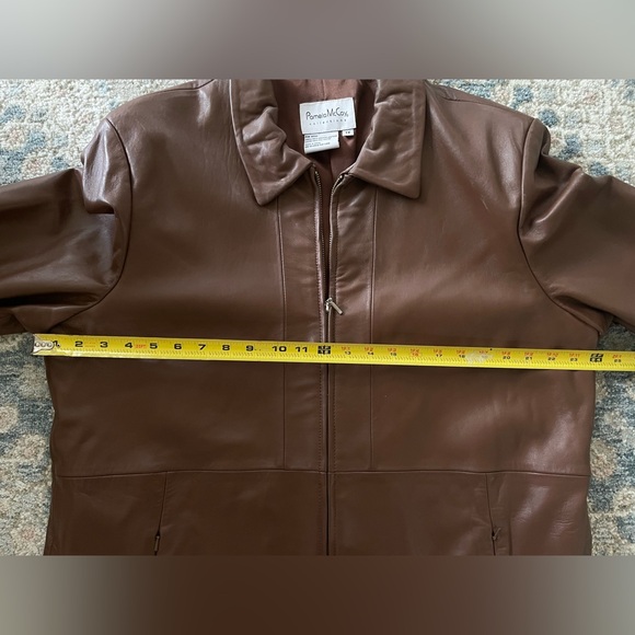 Pamela Mccoy Leather Brown Soft Leather Vintage Jacket NWT Size 1X - Picture 11 of 13